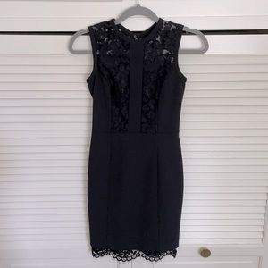 Black lace mini dress, size 2